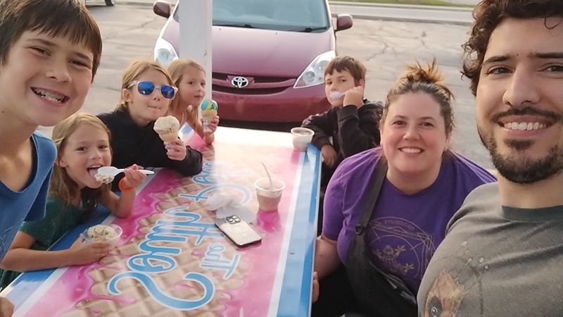Picture of Josiah with his family.